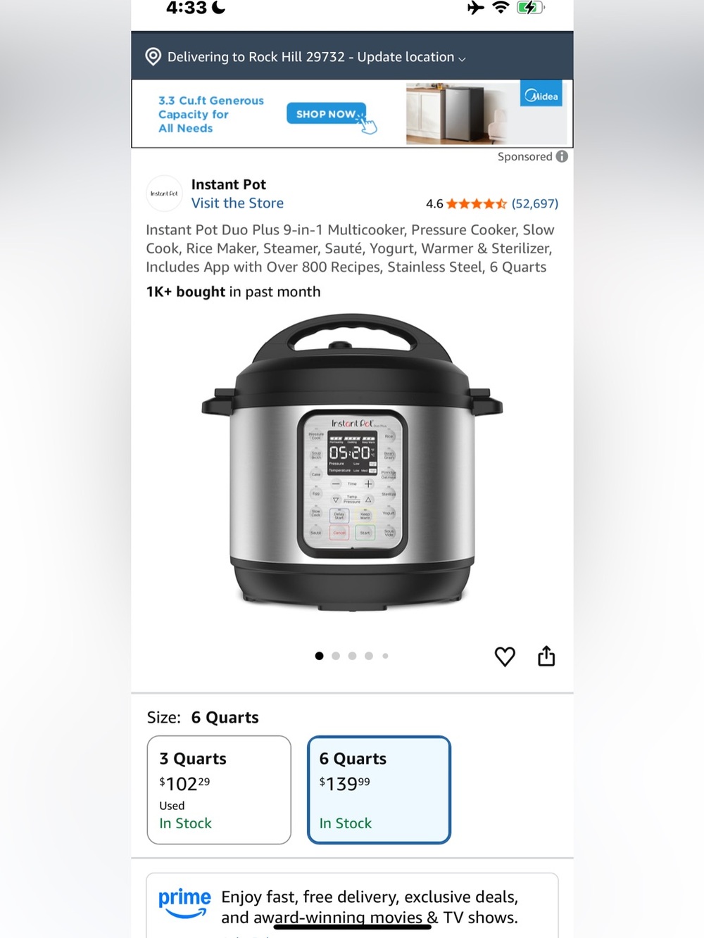 Instant Pot Duo 7-in-1 electric pressure cooker, a stainless steel finish - Picture 15 of 15